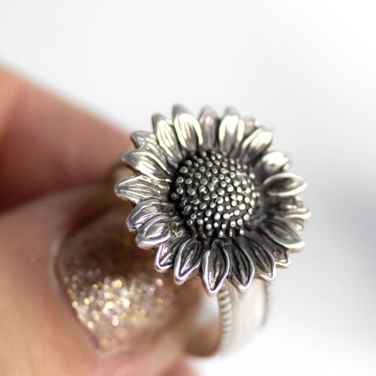 Mammoth Sunflower Ring-Womens-LittleGreenRoomJewelry-LittleGreenRoomJewelry