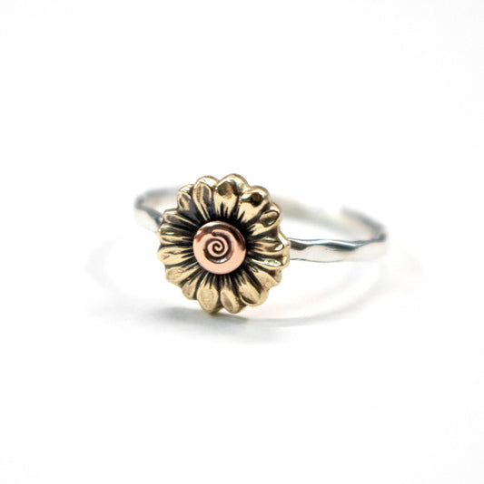 Little Yellow Sunflower Ring-Womens-LitttleGreenRoomJewelry-LittleGreenRoomJewelry