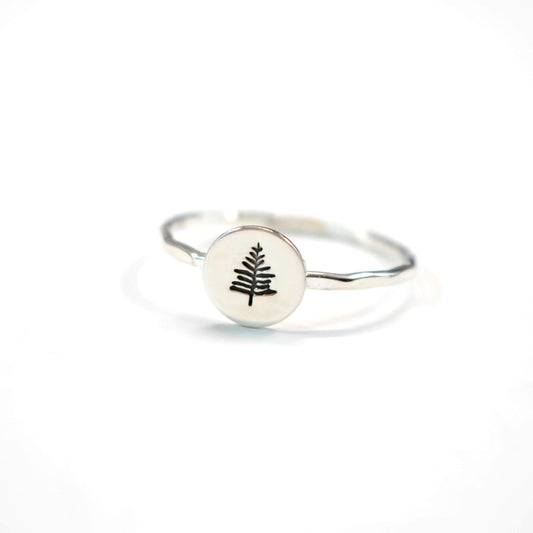 Little Northwoods Pine Tree Ring- Pine Tree Stack Ring-Womens-LittleGreenRoomJewelry-LittleGreenRoomJewelry