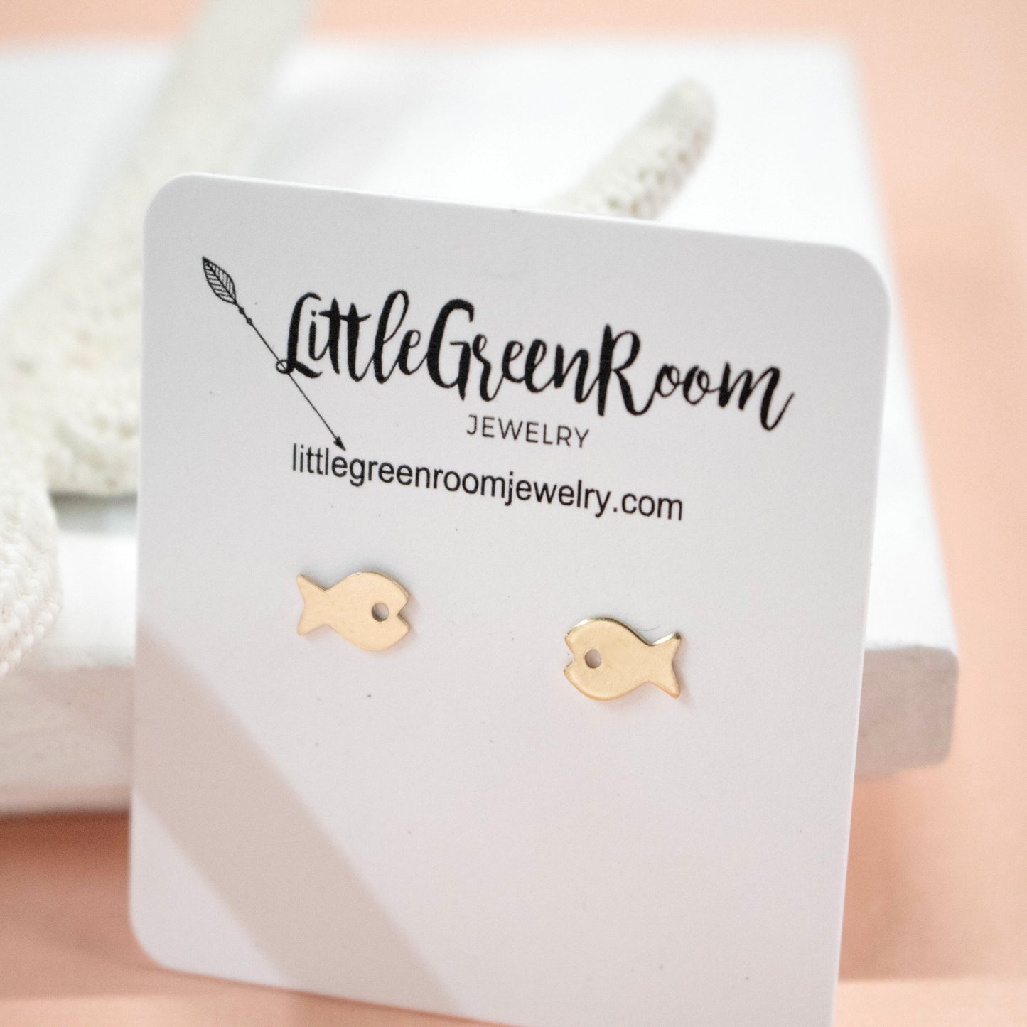 Little Goldfish Earrings-Womens-LittleGreenRoomJewelry-LittleGreenRoomJewelry