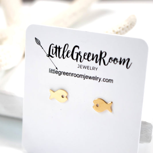 Little Goldfish Earrings-Womens-LittleGreenRoomJewelry-LittleGreenRoomJewelry