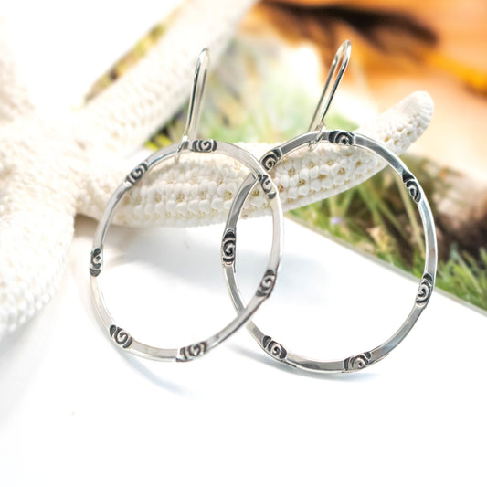 Trendy Spiral Hoop Earrings-Womens-LittleGreenRoomJewelry-LittleGreenRoomJewelry