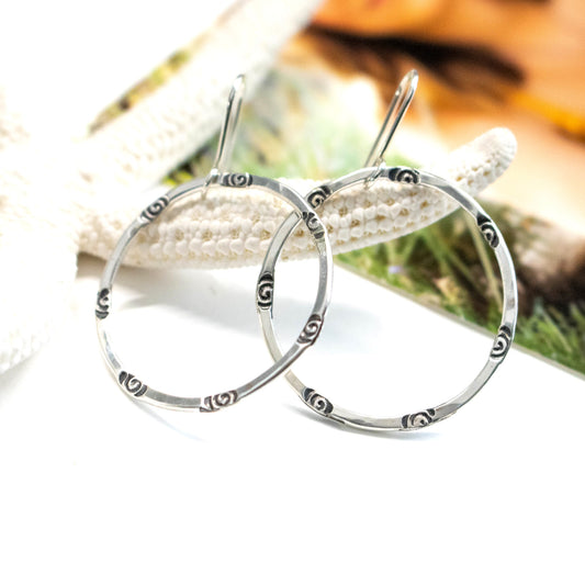 Trendy Spiral Hoop Earrings-Womens-LittleGreenRoomJewelry-LittleGreenRoomJewelry