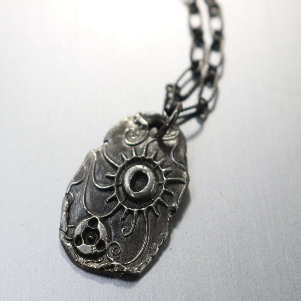 Steampunk Sterling Silver Necklace-Womens-LittleGreenRoomJewelry-LittleGreenRoomJewelry