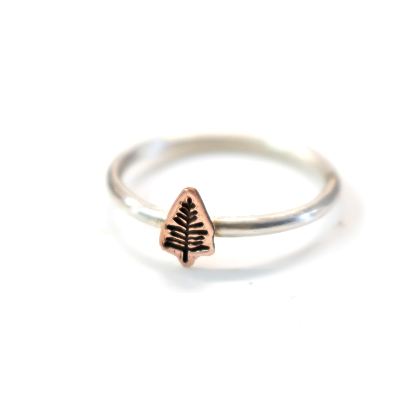 Little Copper Pine Tree Stack Ring-Womens-LittleGreenRoomJewelry-LittleGreenRoomJewelry