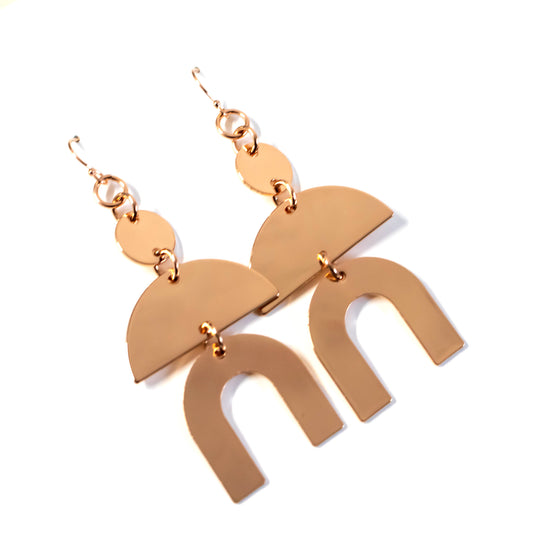Rose Gold Boho Earrings-Womens-LittleGreenRoomJewelry-LittleGreenRoomJewelry