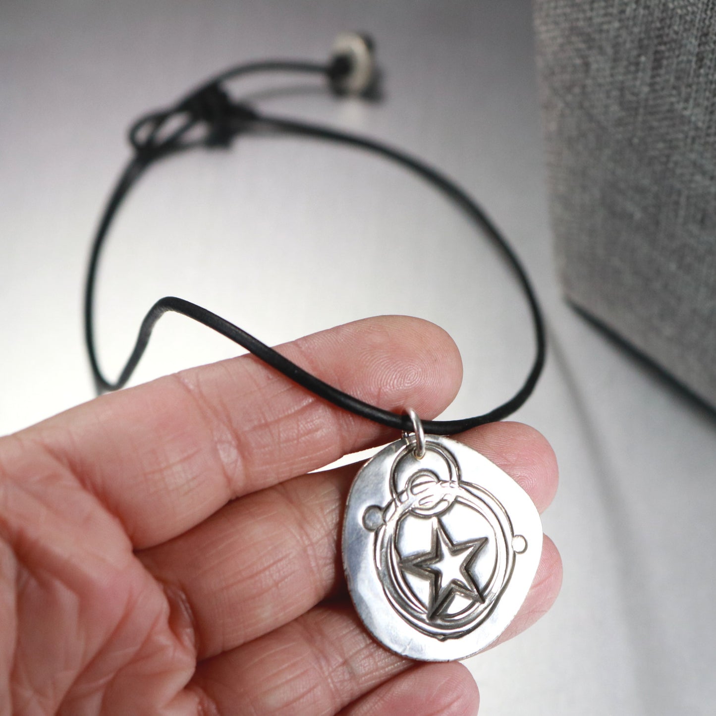 Texas Star Sterling Silver Pendant Necklace-Womens-LittleGreenRoomJewelry-LittleGreenRoomJewelry