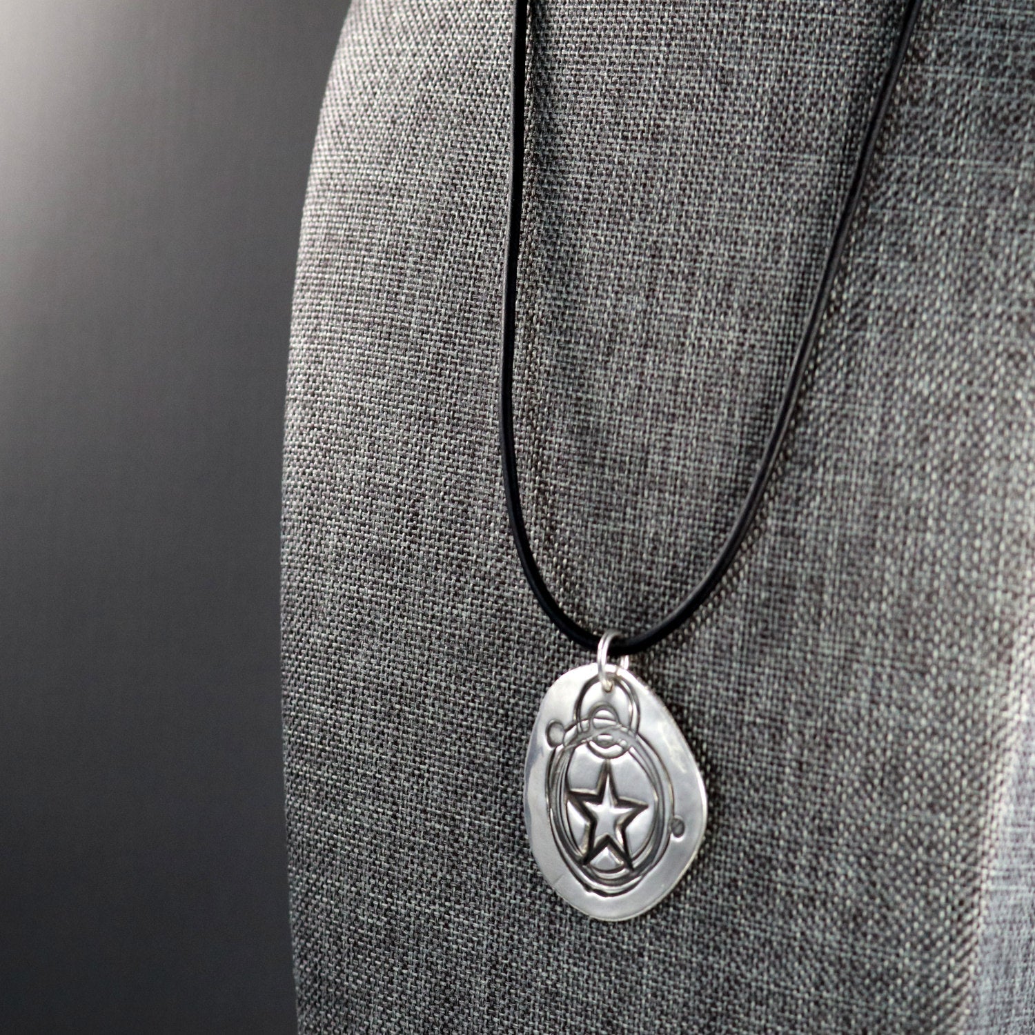 Texas Star Sterling Silver Pendant Necklace-Womens-LittleGreenRoomJewelry-LittleGreenRoomJewelry