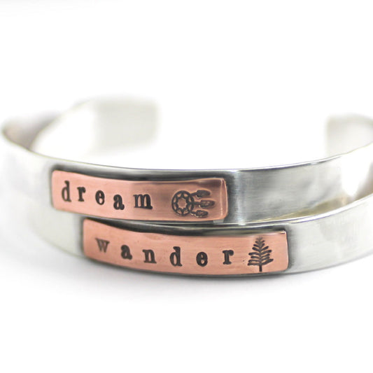 Wander Pine Tree Cuff Bracelet-Womens-LittleGreenRoomJewelry-LittleGreenRoomJewelry