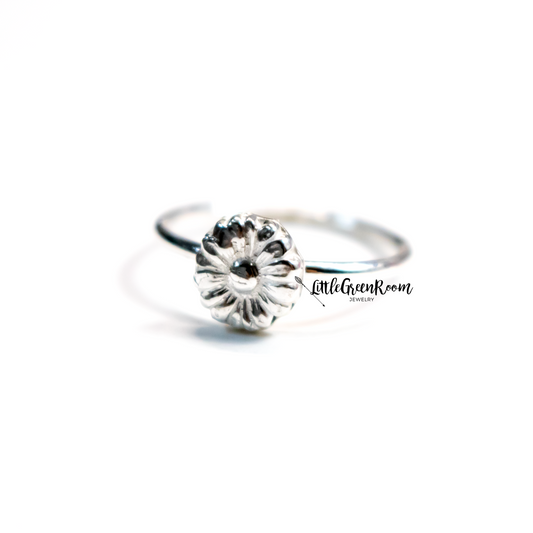 Beloved Sterling Silver Sunflower Ring-Womens-LittleGreenRoomJewelry-LittleGreenRoomJewelry